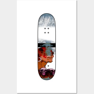 Distressed Skateboard - NC - Dhalsim Posters and Art